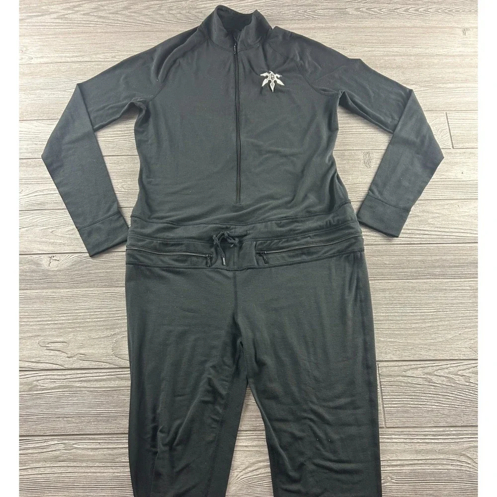 Airblaster men's classic ninja suit one piece baselayer black size XL
